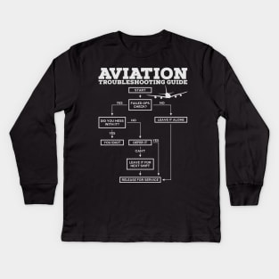 Aviation Gift For Pilots Kids Long Sleeve T-Shirt